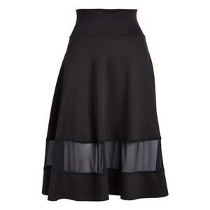 Bella Flore Women’s Mesh Panel A-Line Skirt (L)